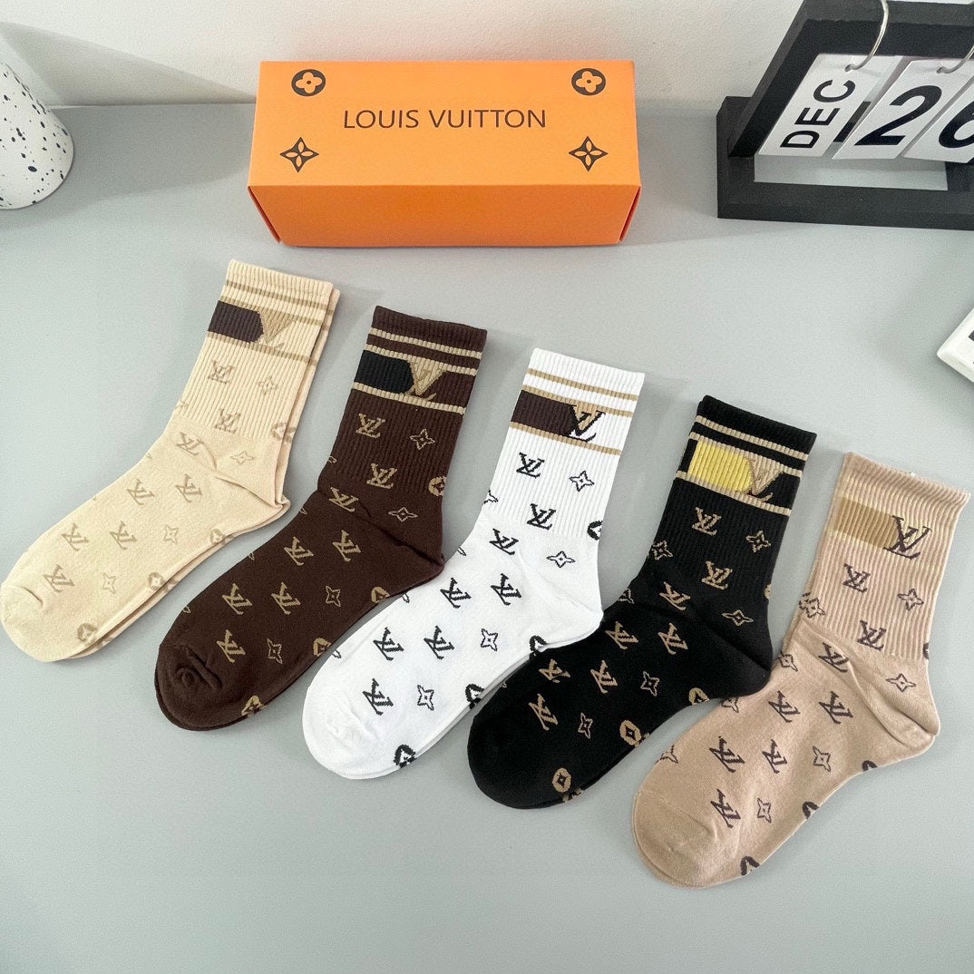 LOUIS VUITTON CREW SOCKS 406421 (1 BOX)