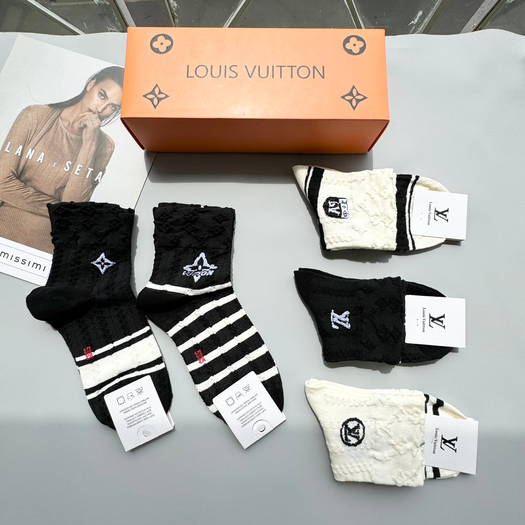 LOUIS VUITTON LOW-CUT SOCKS 406434 (1 BOX)