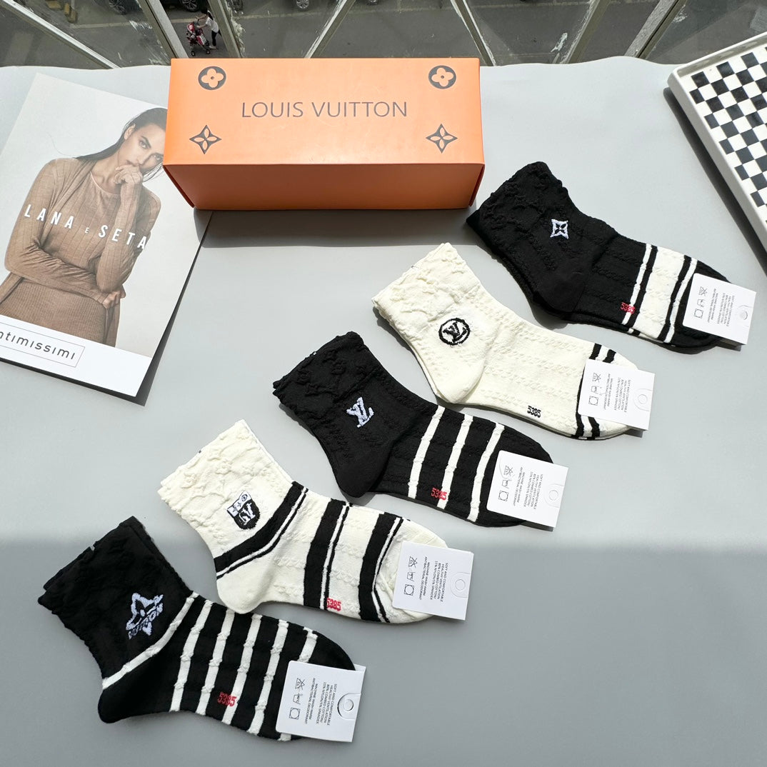 LOUIS VUITTON LOW-CUT SOCKS 406434 (1 BOX)