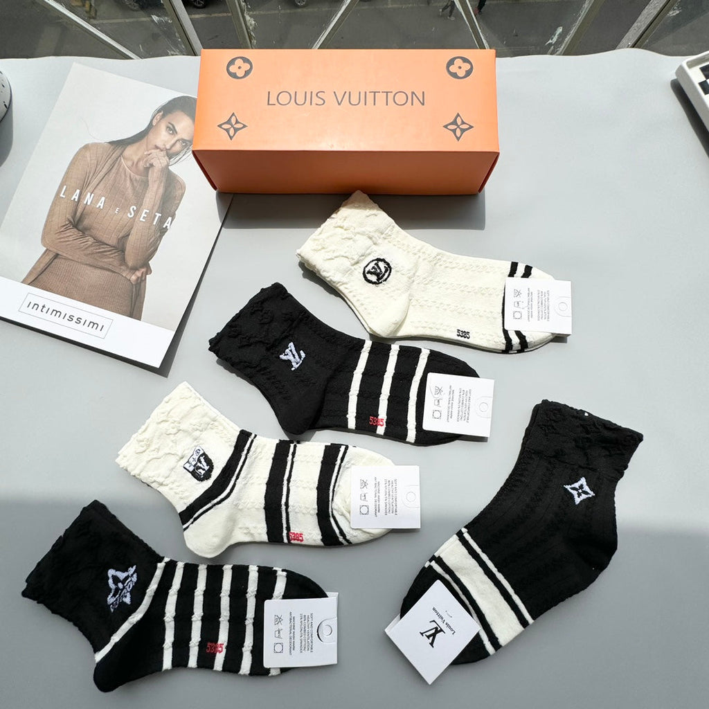 LOUIS VUITTON LOW-CUT SOCKS 406434 (1 BOX)