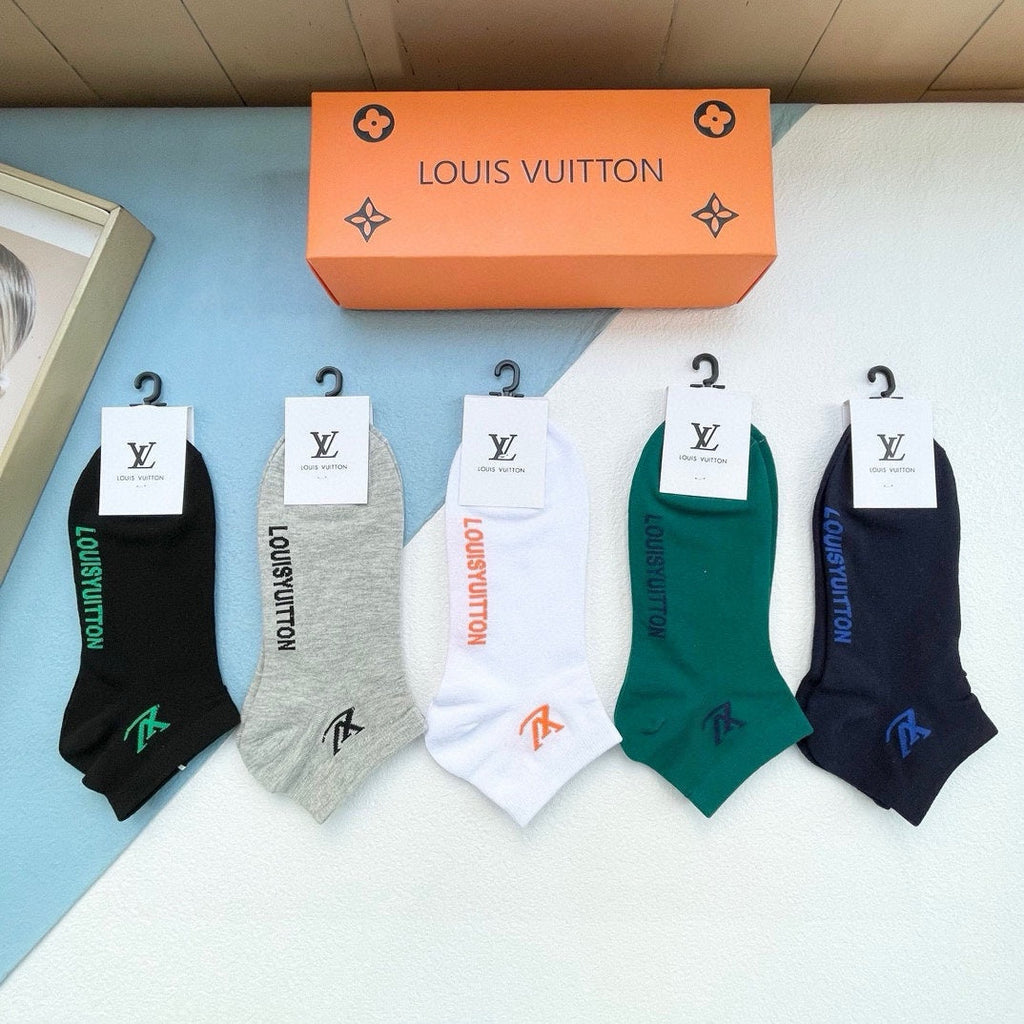LOUIS VUITTON LOW-CUT SOCKS 409444 (1 BOX)