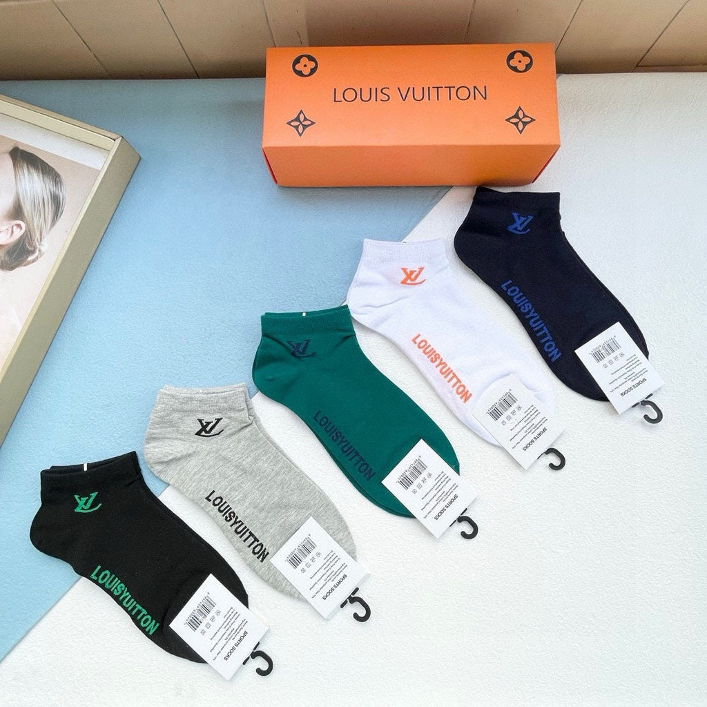 LOUIS VUITTON LOW-CUT SOCKS 409444 (1 BOX)