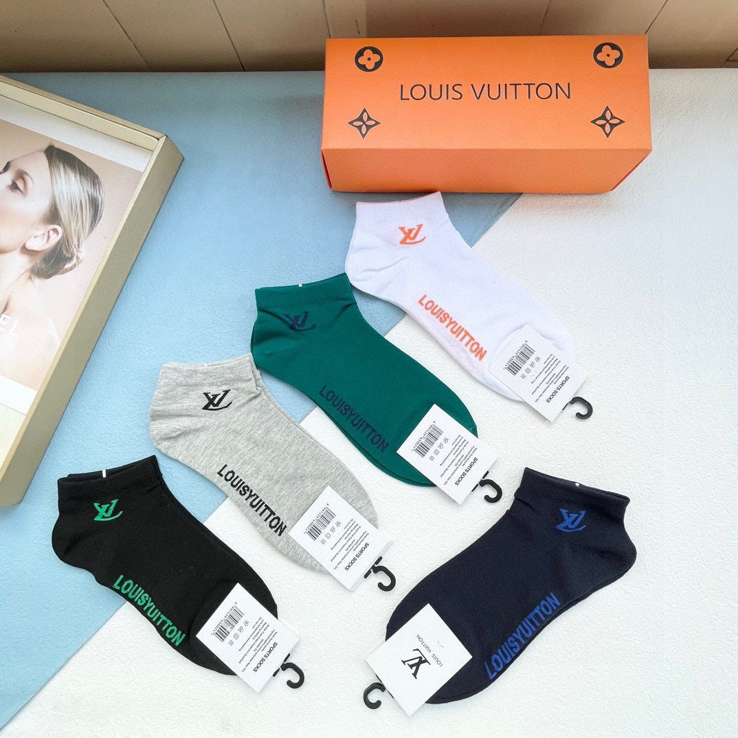 LOUIS VUITTON LOW-CUT SOCKS 409444 (1 BOX)