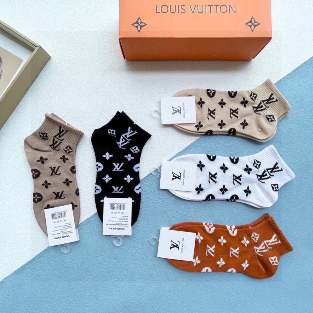 LOUIS VUITTON LOW-CUT SOCKS 409445(1 BOX)