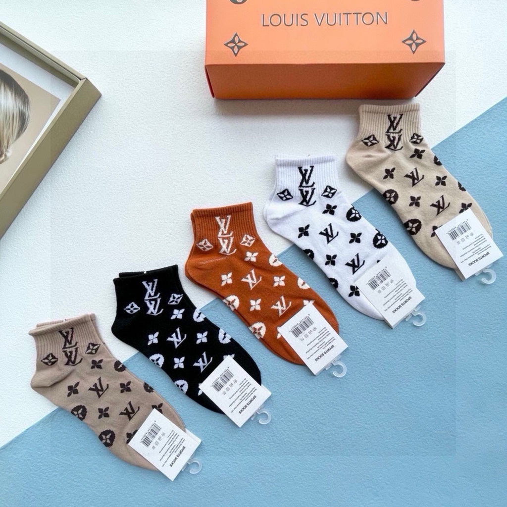 LOUIS VUITTON LOW-CUT SOCKS 409445(1 BOX)