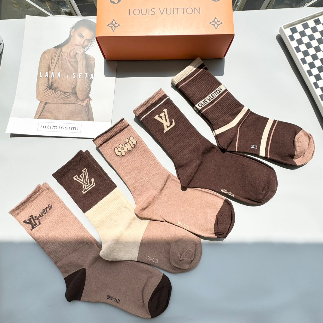LOUIS VUITTON CREW SOCKS 410945 (1 BOX)