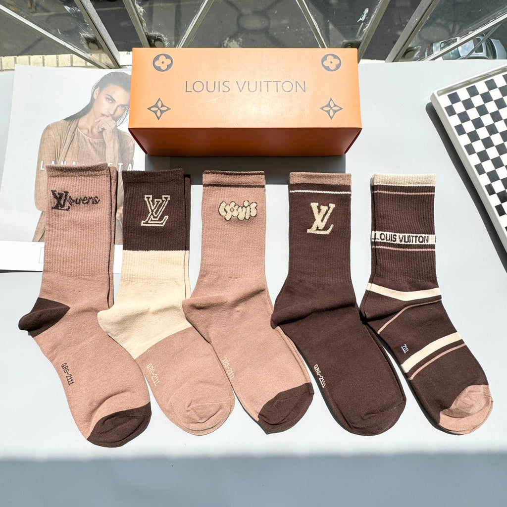 LOUIS VUITTON CREW SOCKS 410945 (1 BOX)