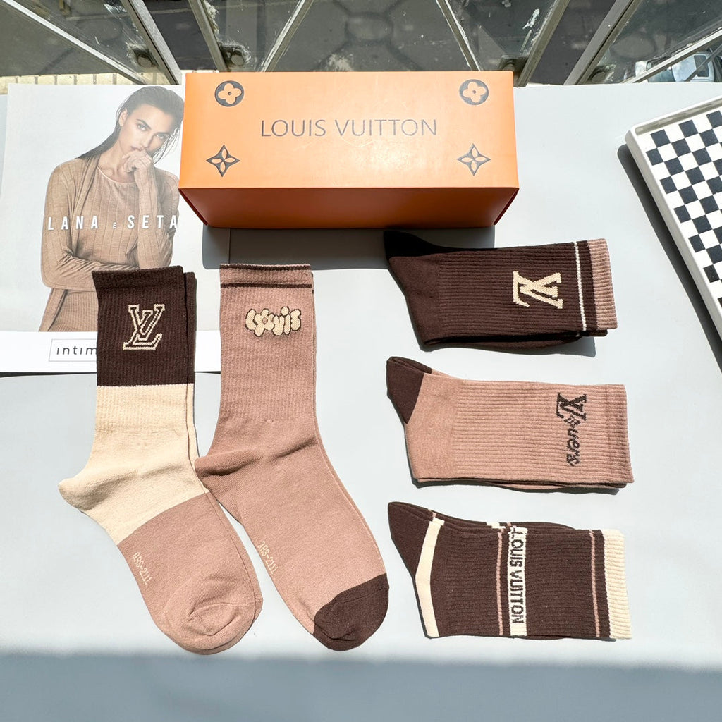 LOUIS VUITTON CREW SOCKS 410945 (1 BOX)