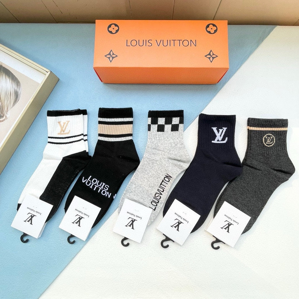 LOUIS VUITTON LOW-CUT SOCKS 412558 (1 BOX)