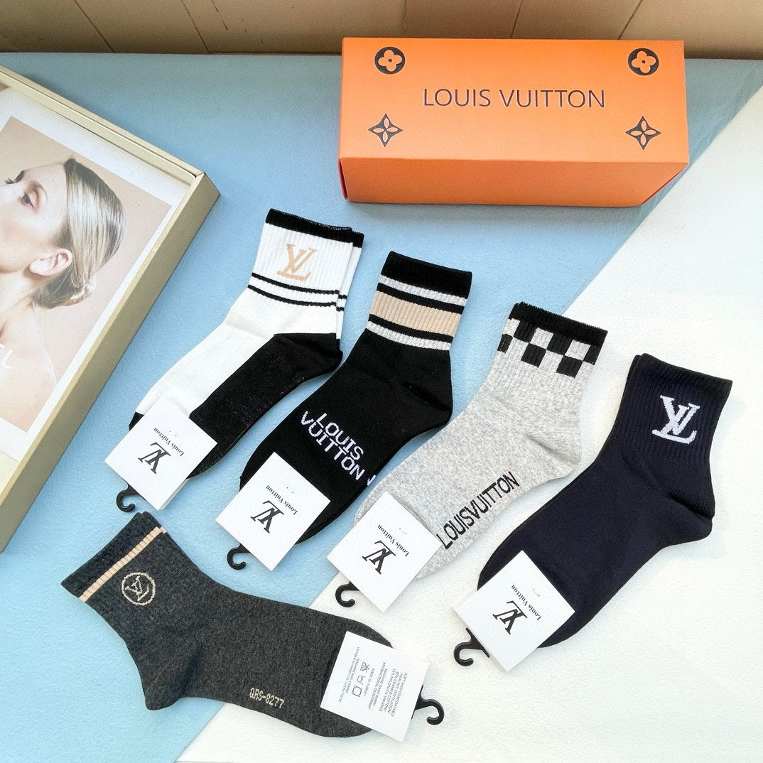 LOUIS VUITTON LOW-CUT SOCKS 412558 (1 BOX)