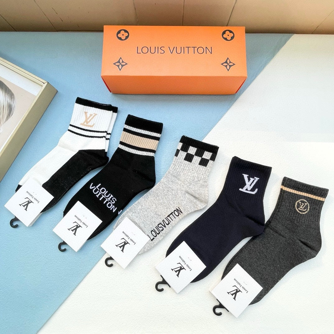 LOUIS VUITTON LOW-CUT SOCKS 412558 (1 BOX)
