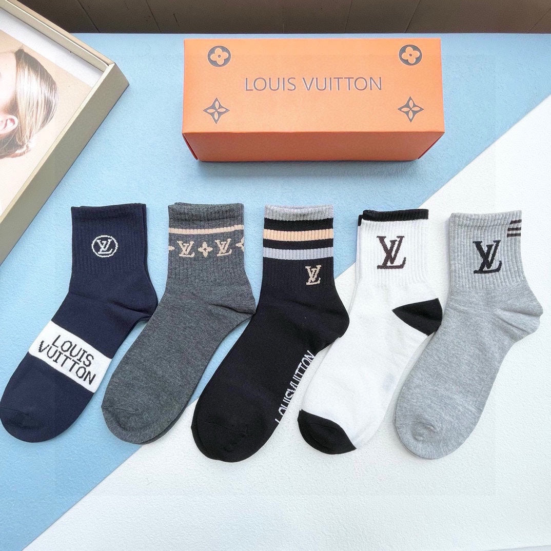 LOUIS VUITTON LOW-CUT SOCKS 412570 (1 BOX)