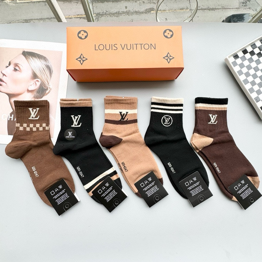 LOUIS VUITTON LOW-CUT SOCKS 412573 (1 BOX)