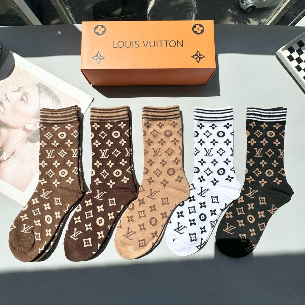 LOUIS VUITTON CREW SOCKS 412575 (1 BOX)