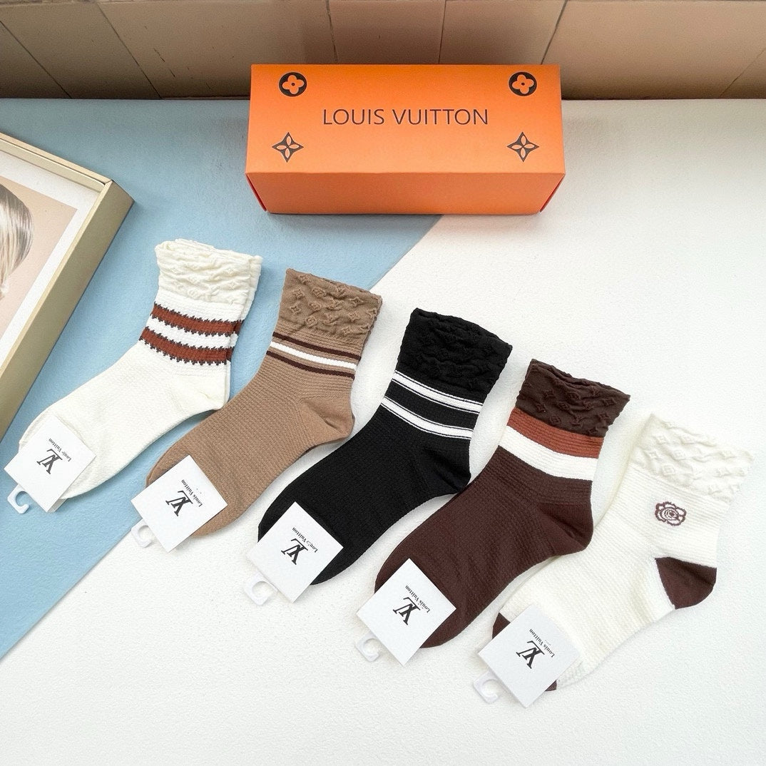 LOUIS VUITTON LOW-CUT SOCKS 414495 (1 BOX)