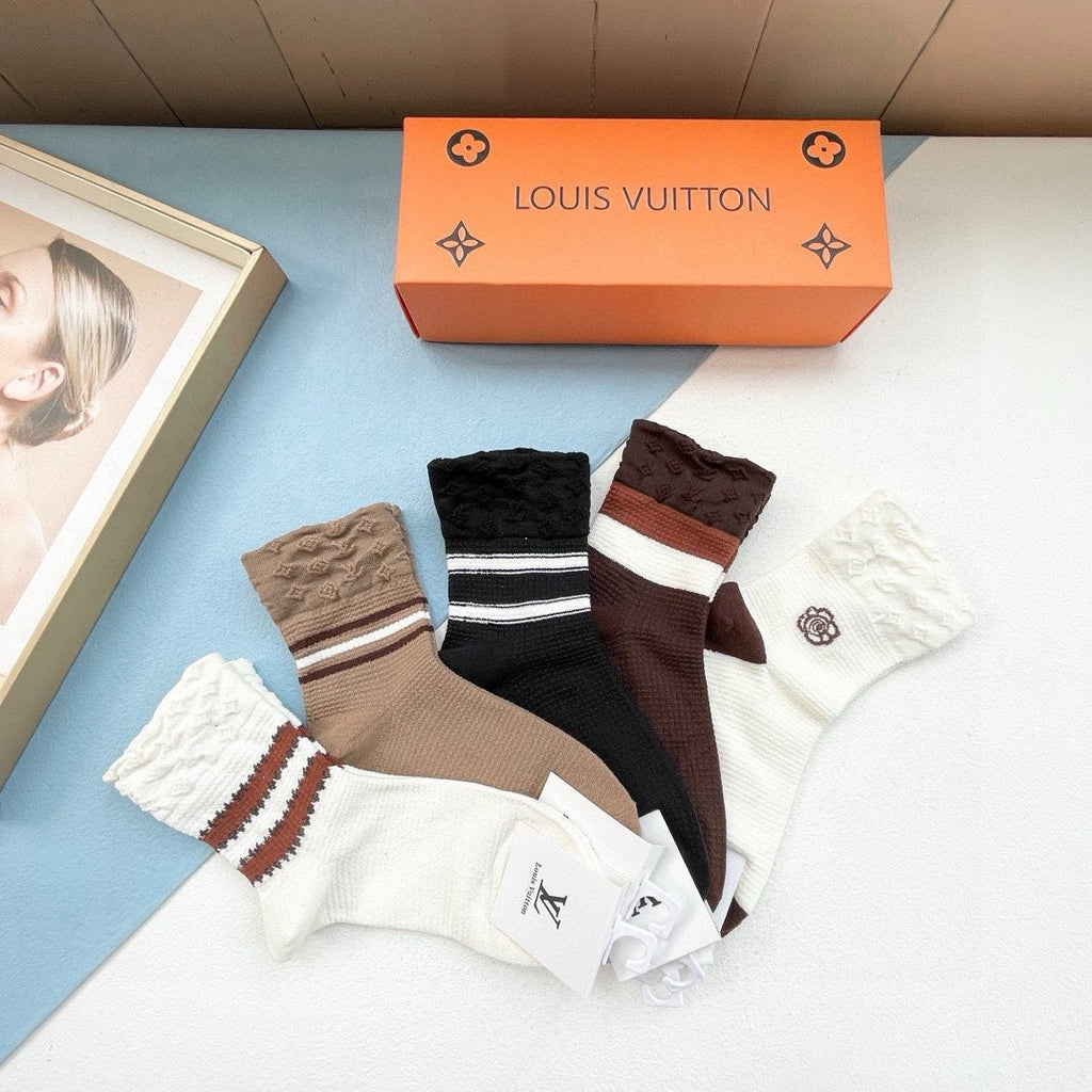 LOUIS VUITTON LOW-CUT SOCKS 414495 (1 BOX)