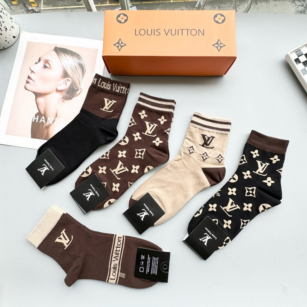 LOUIS VUITTON LOW-CUT SOCKS 414511 (1 BOX)
