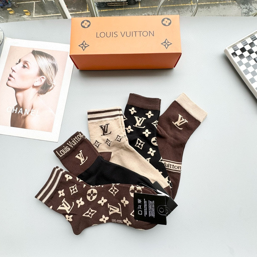LOUIS VUITTON LOW-CUT SOCKS 414511 (1 BOX)