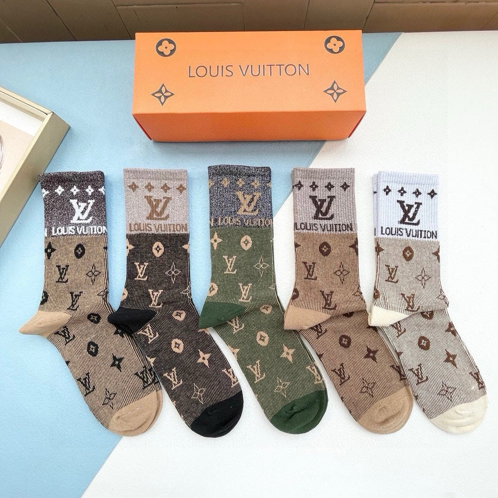 LOUIS VUITTON CREW SOCKS 417386(1 BOX)