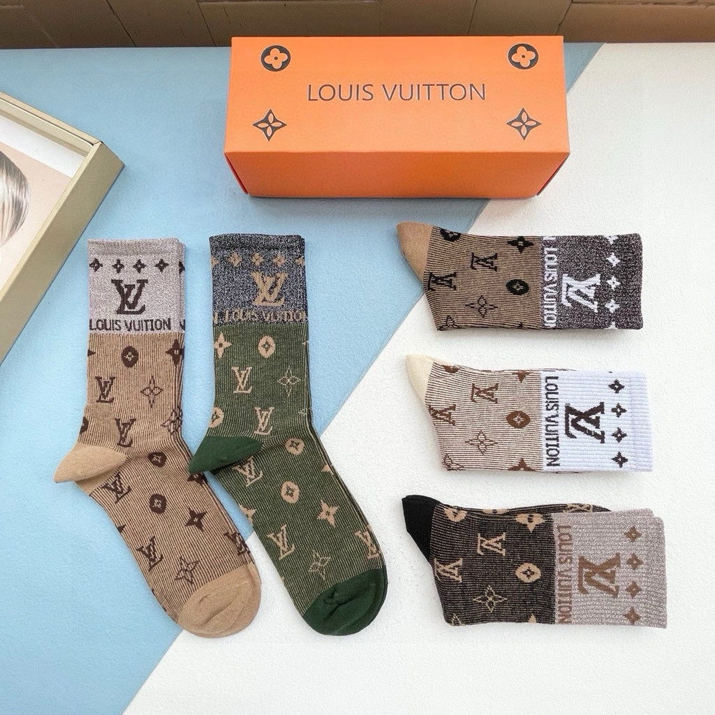 LOUIS VUITTON CREW SOCKS 417386(1 BOX)