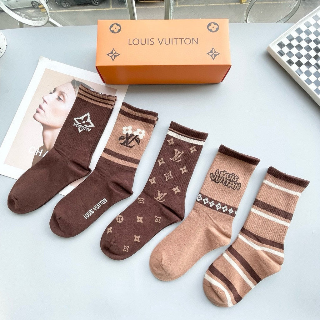 LOUIS VUITTON CREW SOCKS 417427 (1 BOX)