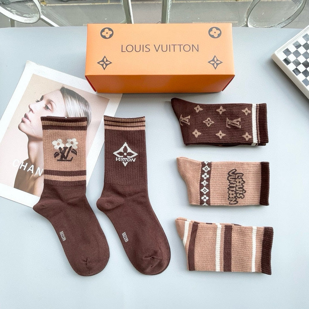 LOUIS VUITTON CREW SOCKS 417427 (1 BOX)