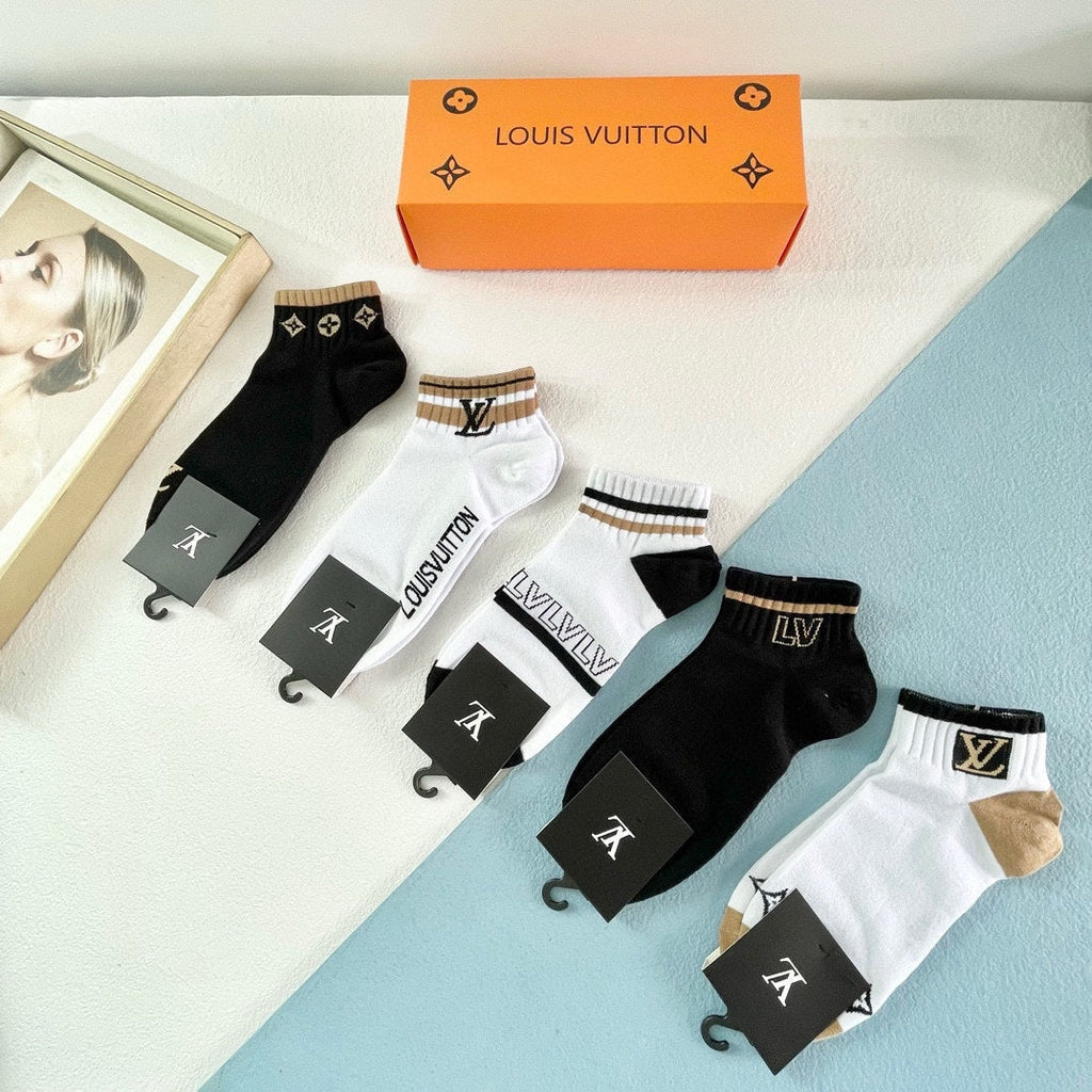 LOUIS VUITTON LOW-CUT SOCKS 418953 (1 BOX)
