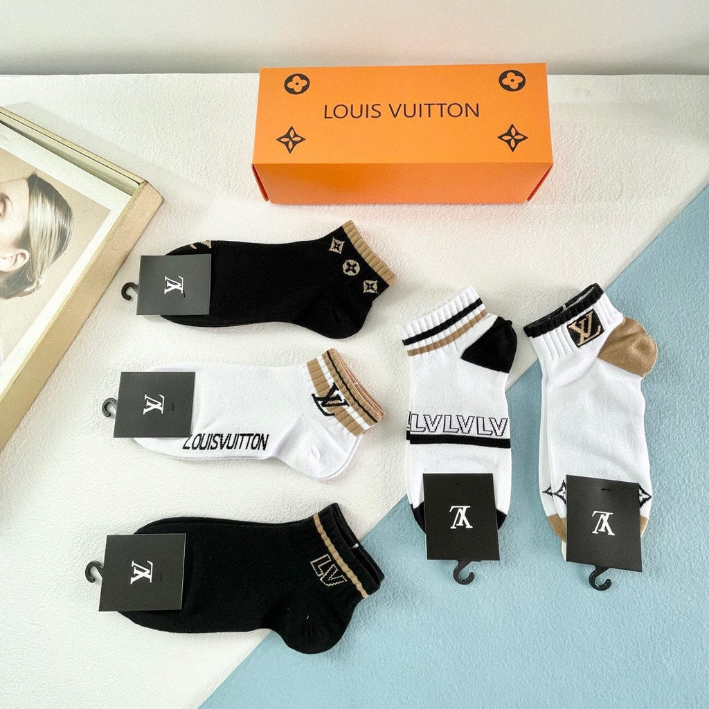 LOUIS VUITTON LOW-CUT SOCKS 418953 (1 BOX)