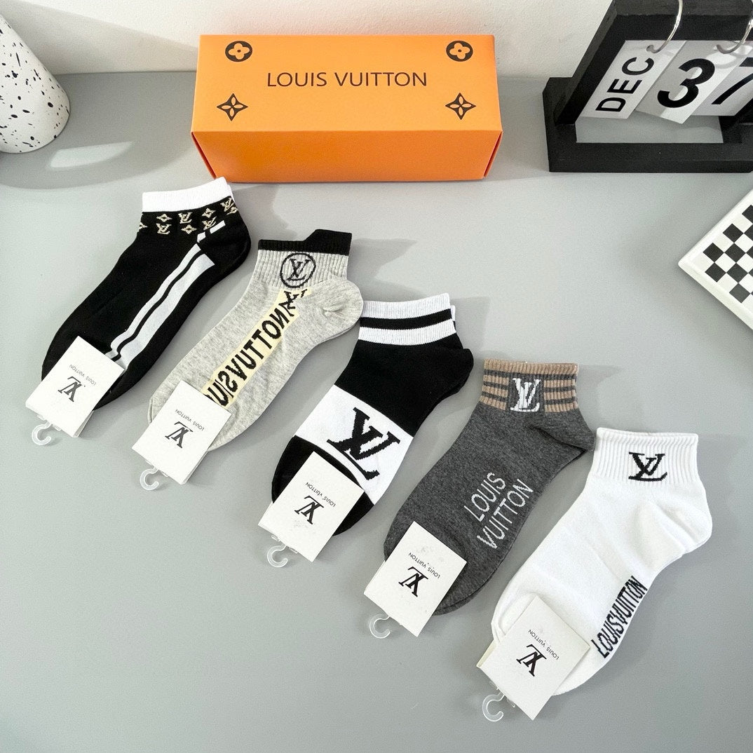 LOUIS VUITTON LOW-CUT SOCKS 420712 (1 BOX)