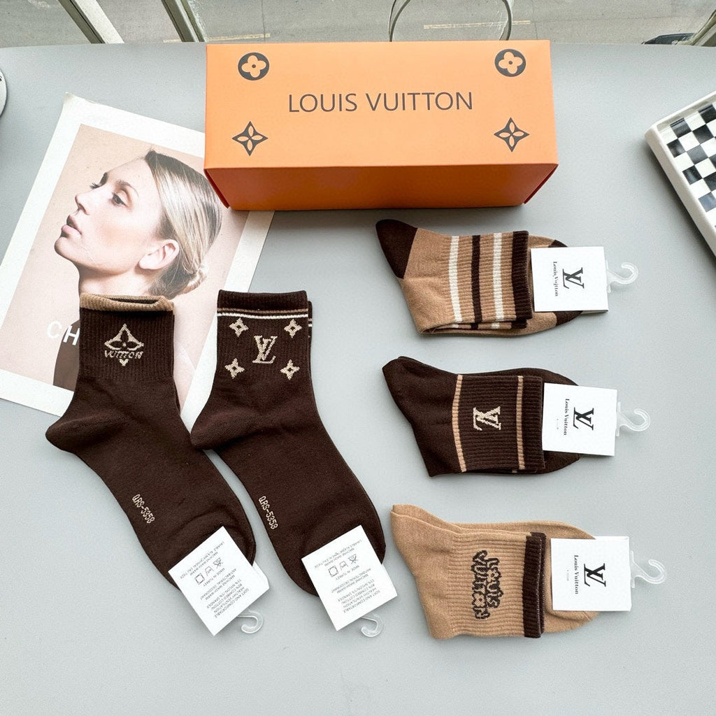 LOUIS VUITTON LOW-CUT SOCKS 423897 (1 BOX)
