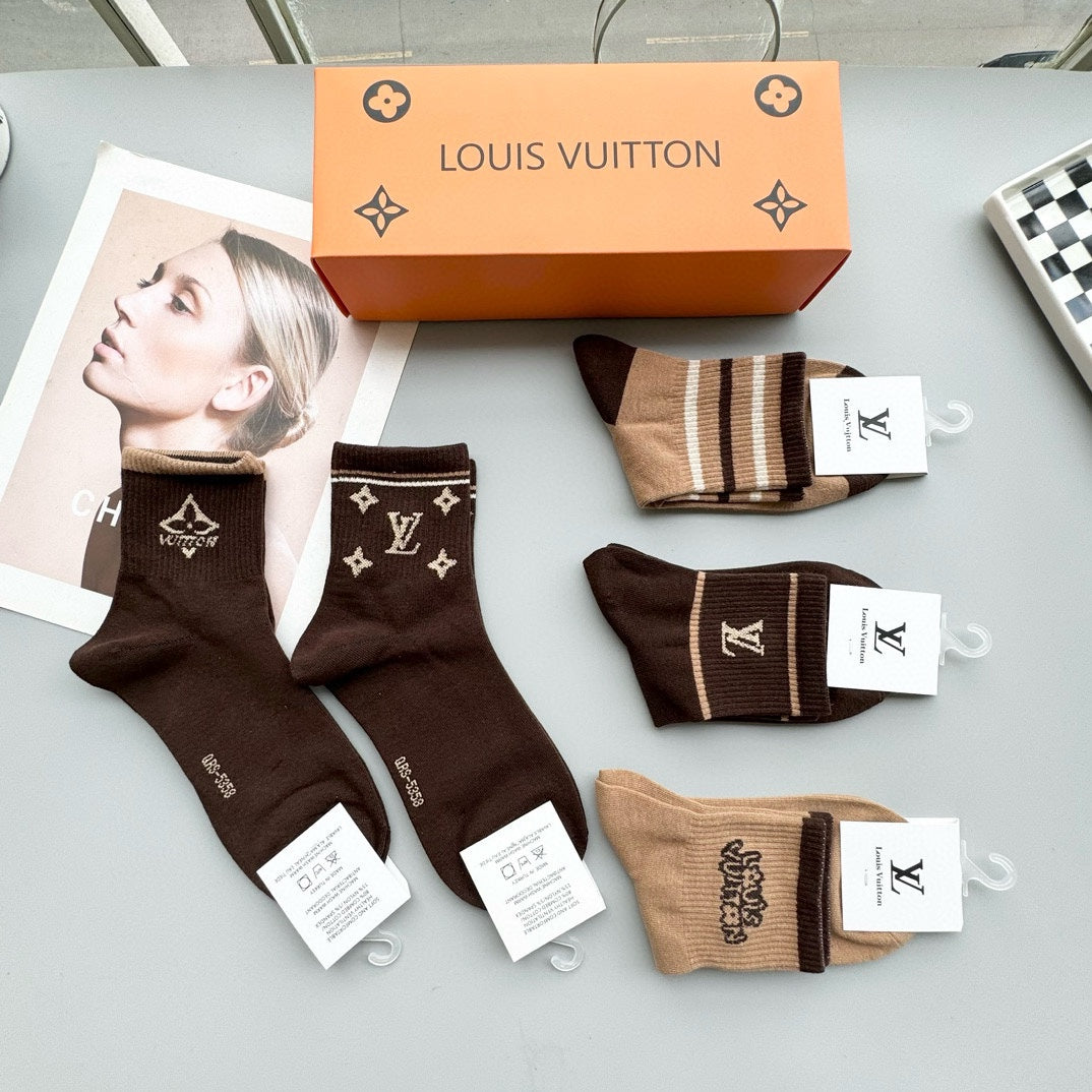 LOUIS VUITTON LOW-CUT SOCKS 423897 (1 BOX)
