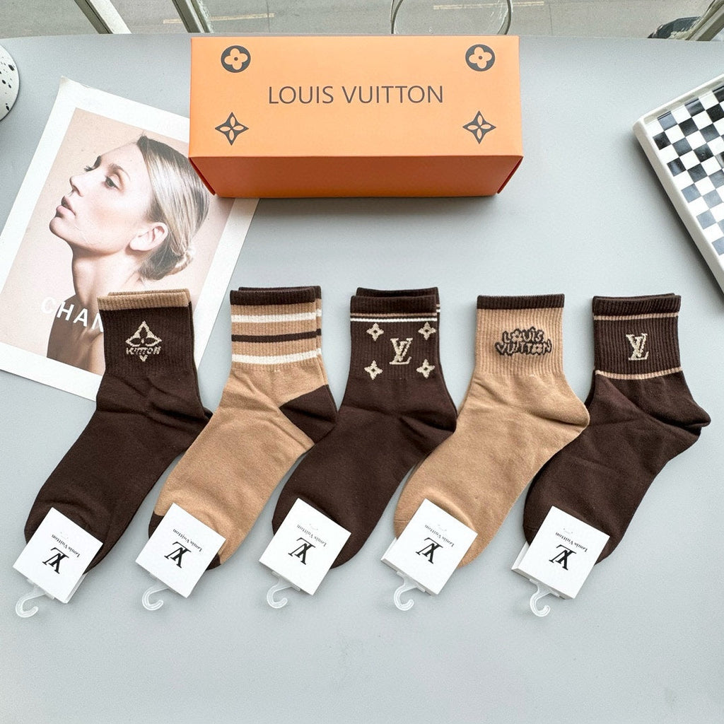 LOUIS VUITTON LOW-CUT SOCKS 423897 (1 BOX)