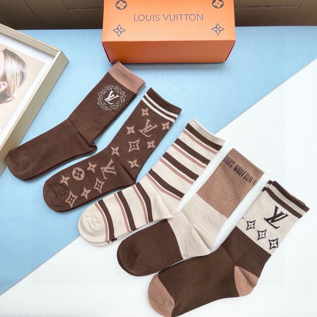 LOUIS VUITTON CREW SOCKS 423918 (1 BOX)