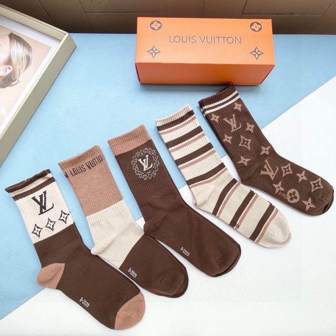 LOUIS VUITTON CREW SOCKS 423918 (1 BOX)