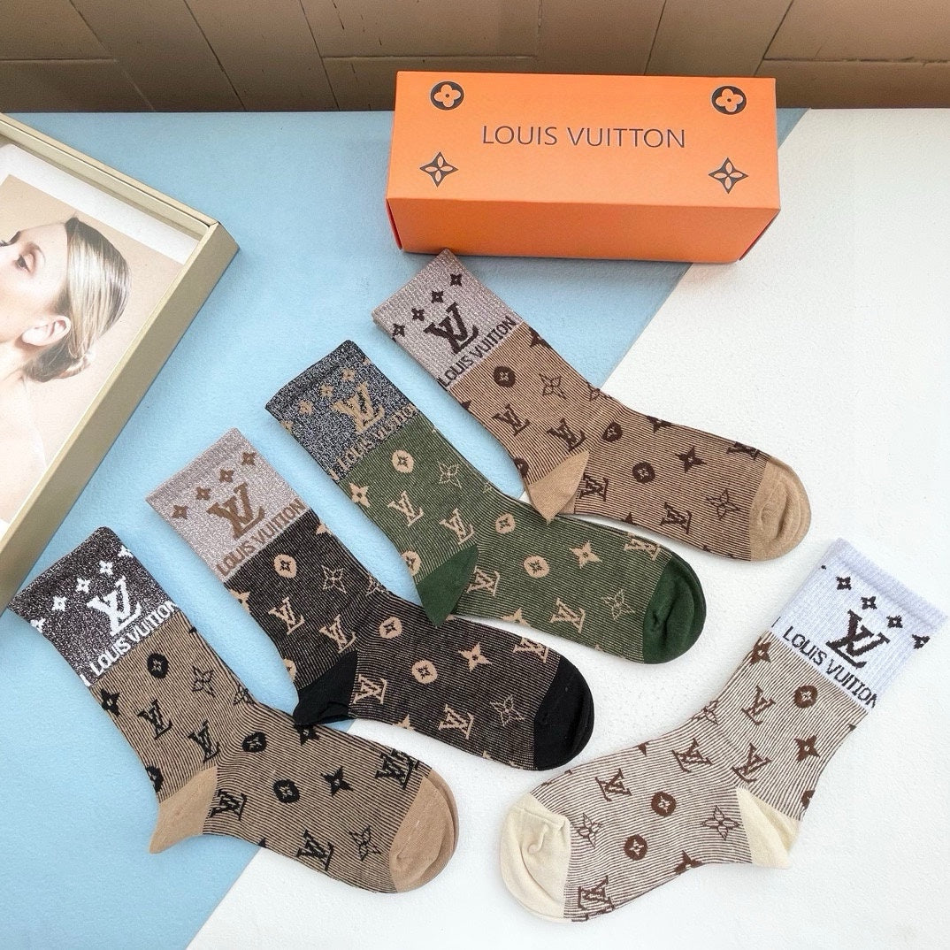 LOUIS VUITTON CREW SOCKS 425579 (1 BOX)