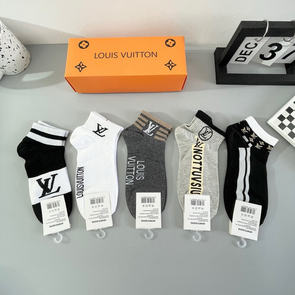 LOUIS VUITTON LOW-CUT SOCKS 425567 (1 BOX)