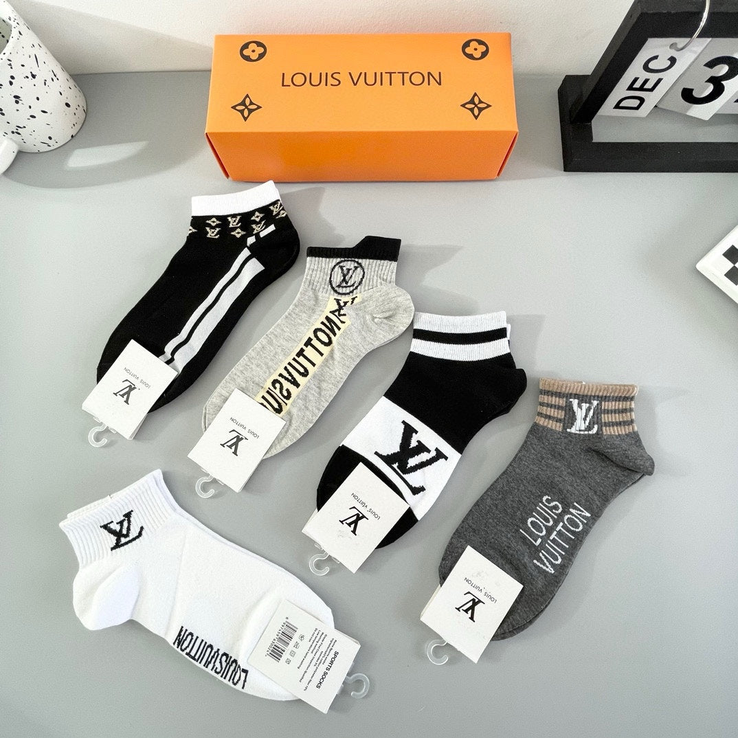 LOUIS VUITTON LOW-CUT SOCKS 425567 (1 BOX)
