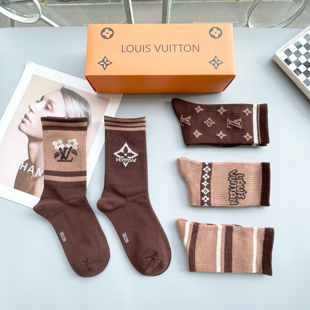 LOUIS VUITTON CREW SOCKS 425572 (1 BOX)