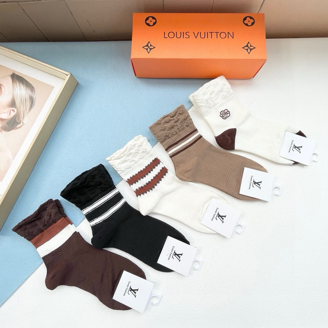 LOUIS VUITTON LOW-CUT SOCKS 427513 (1 BOX)