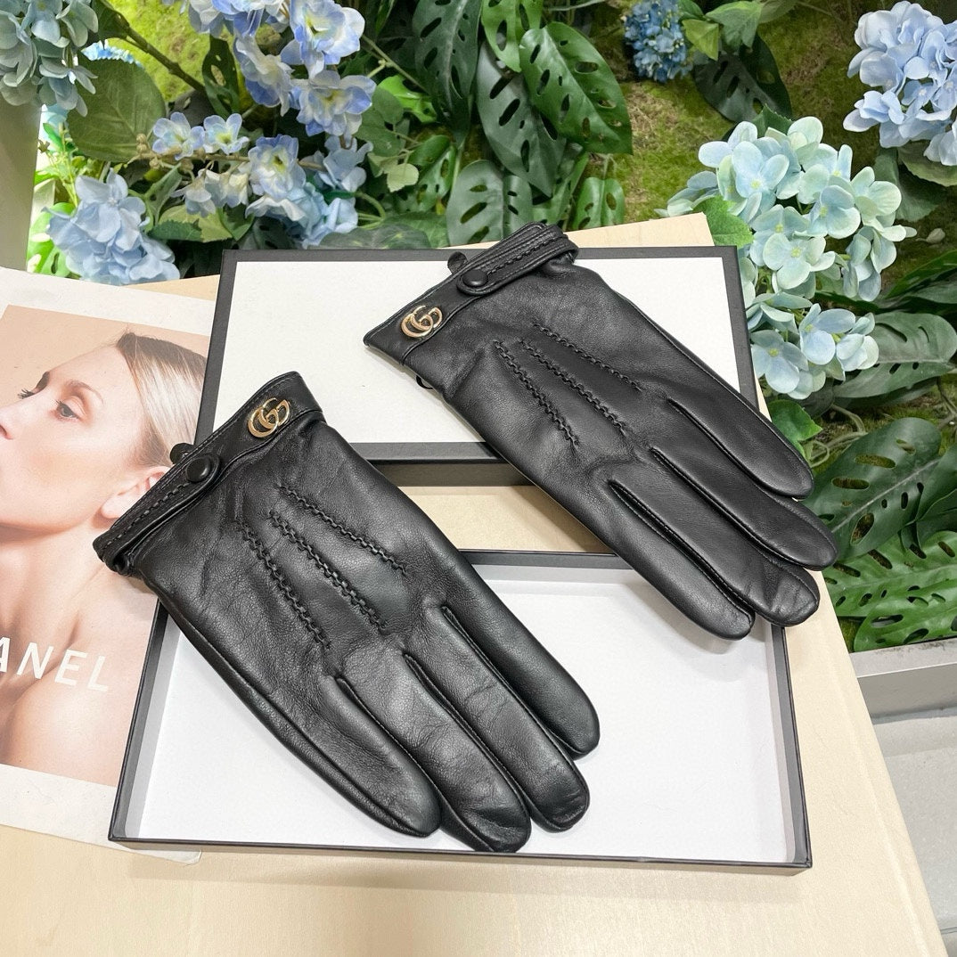 GUCCI GLOVES IN BLACK SHEEPSKIN 458538