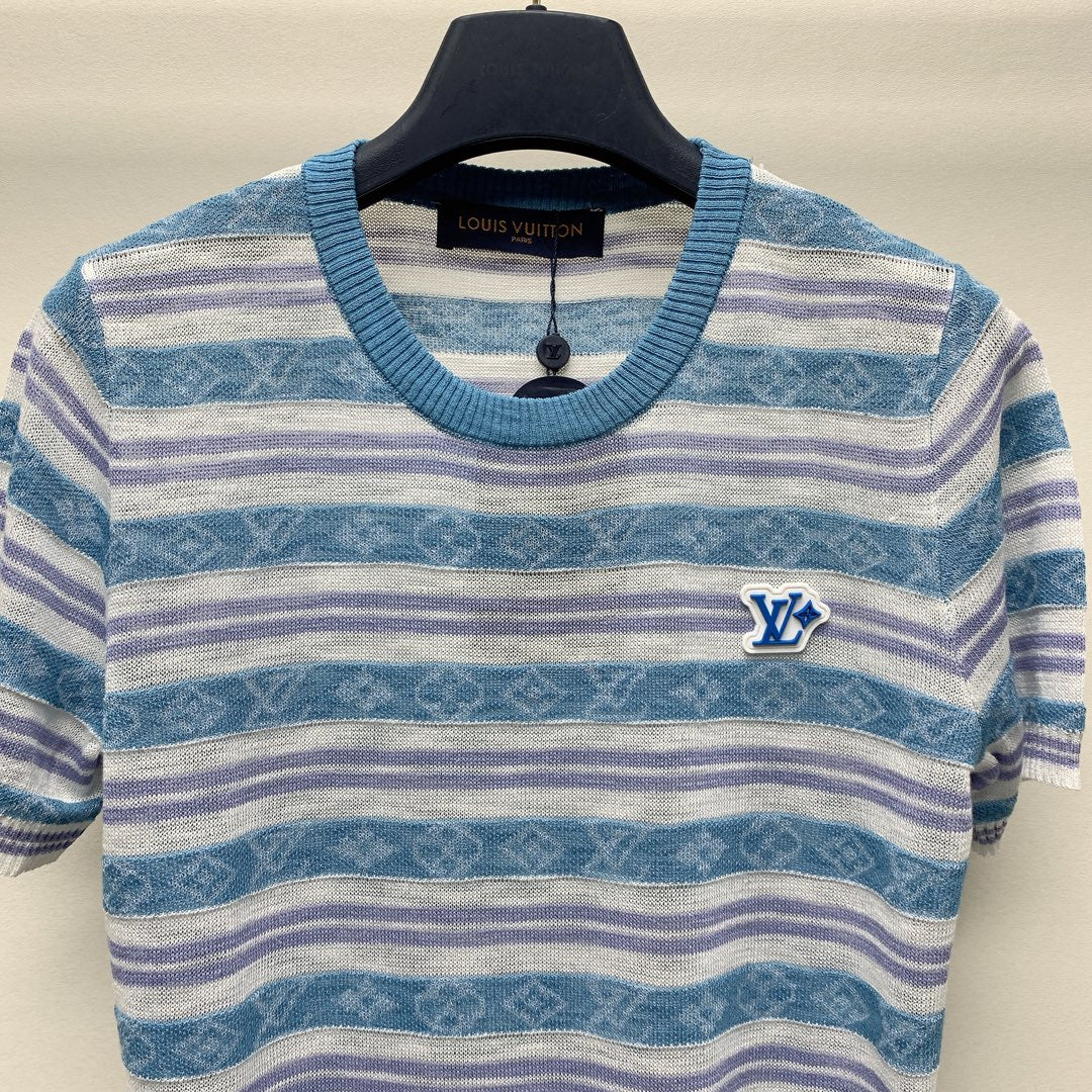 LOUIS VUITTON LV STRIPED CREW NECK T-SHIRT 268099
