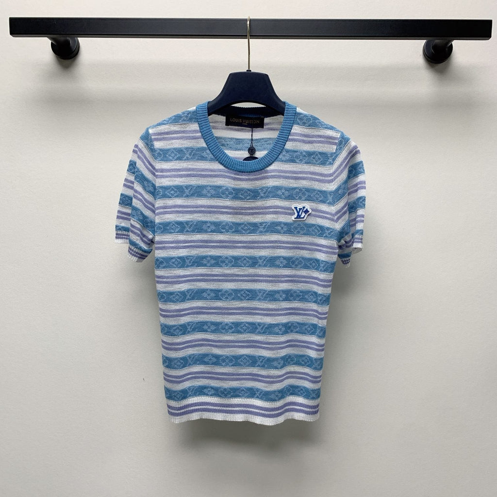 LOUIS VUITTON LV STRIPED CREW NECK T-SHIRT 268099