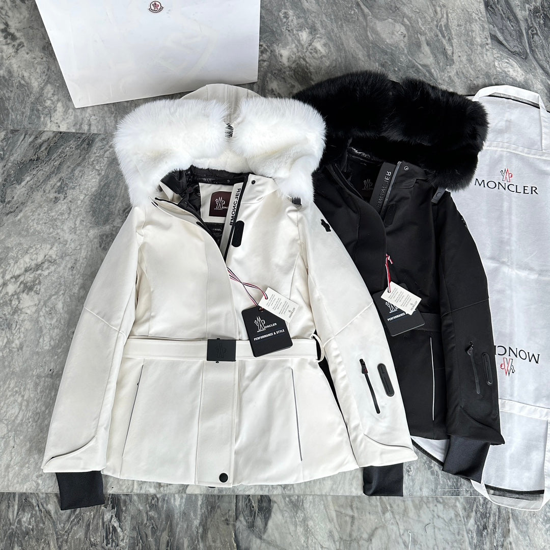 MONCLER 25S FUR-TRIMMED DOWN JACKET 428