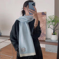 CHANEL SCARF IN LIGHT BLUE CASHMERE 402422