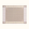 HERMES AVALON III THROW BLANKET 175 CM IN KHAKI BROWN WOOL AND CASERE 351745
