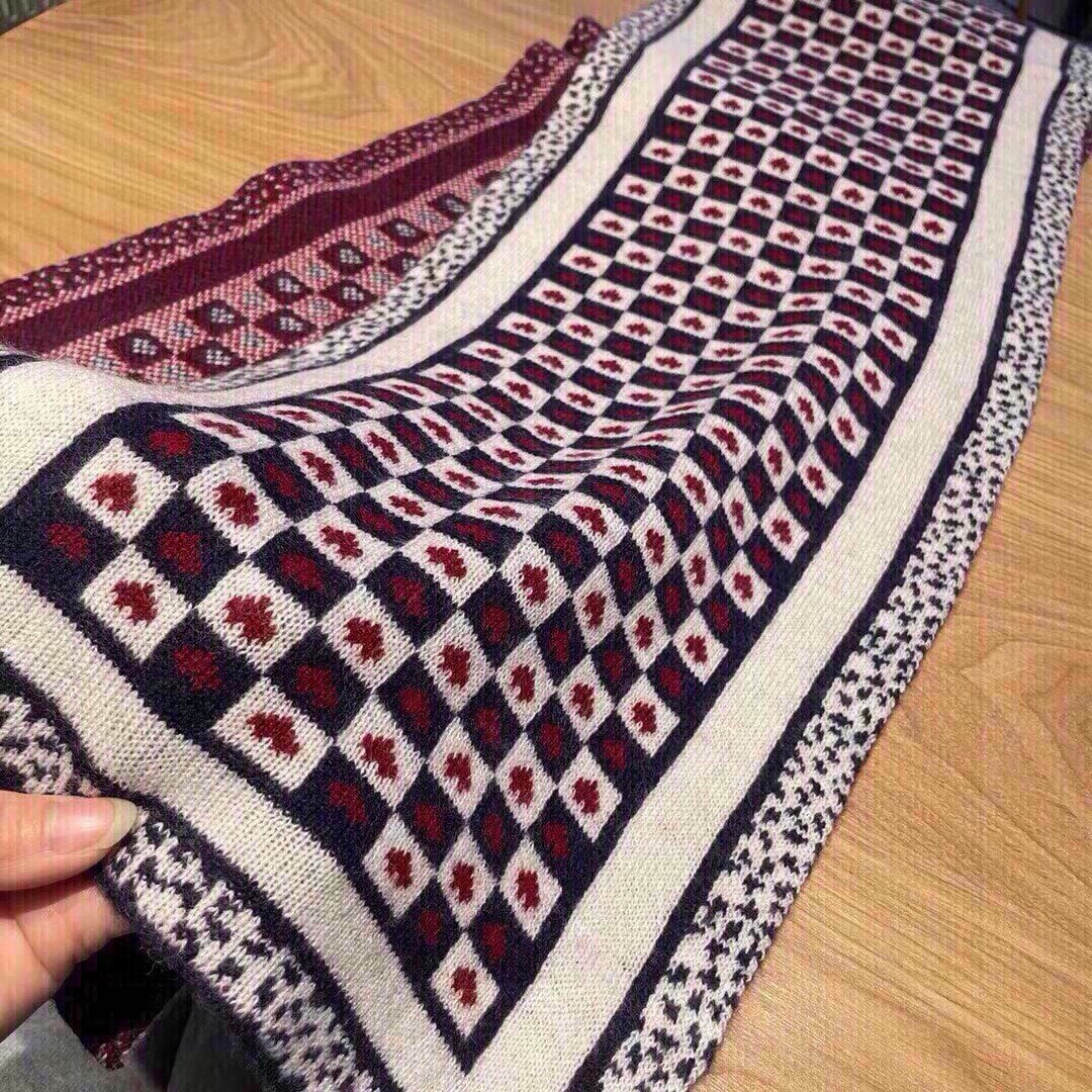 DIOR CLASSIC SCARF 180 CM IN COLORFUL WOOL 418256