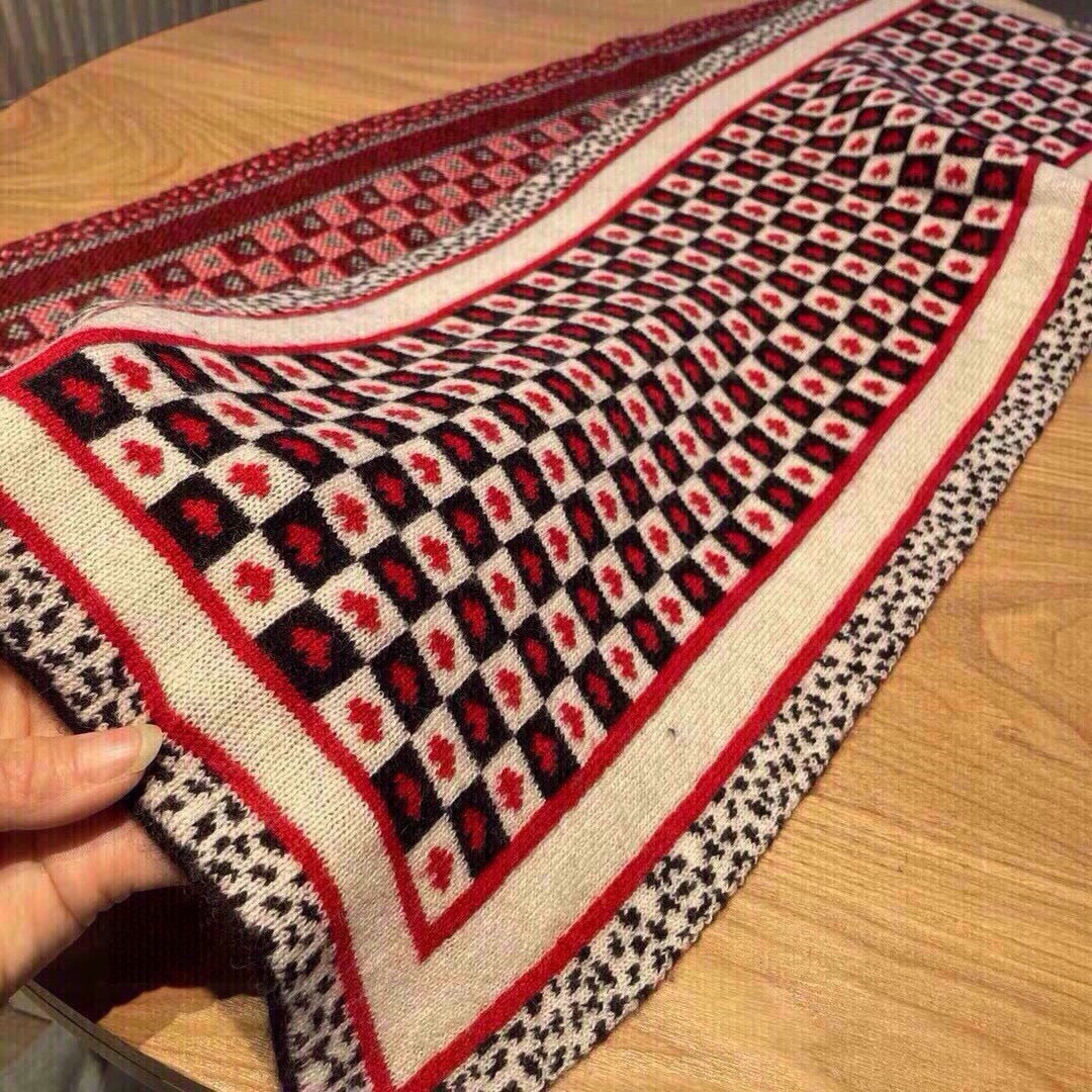 DIOR CLASSIC SCARF 180 CM IN COLORFUL WOOL 418257