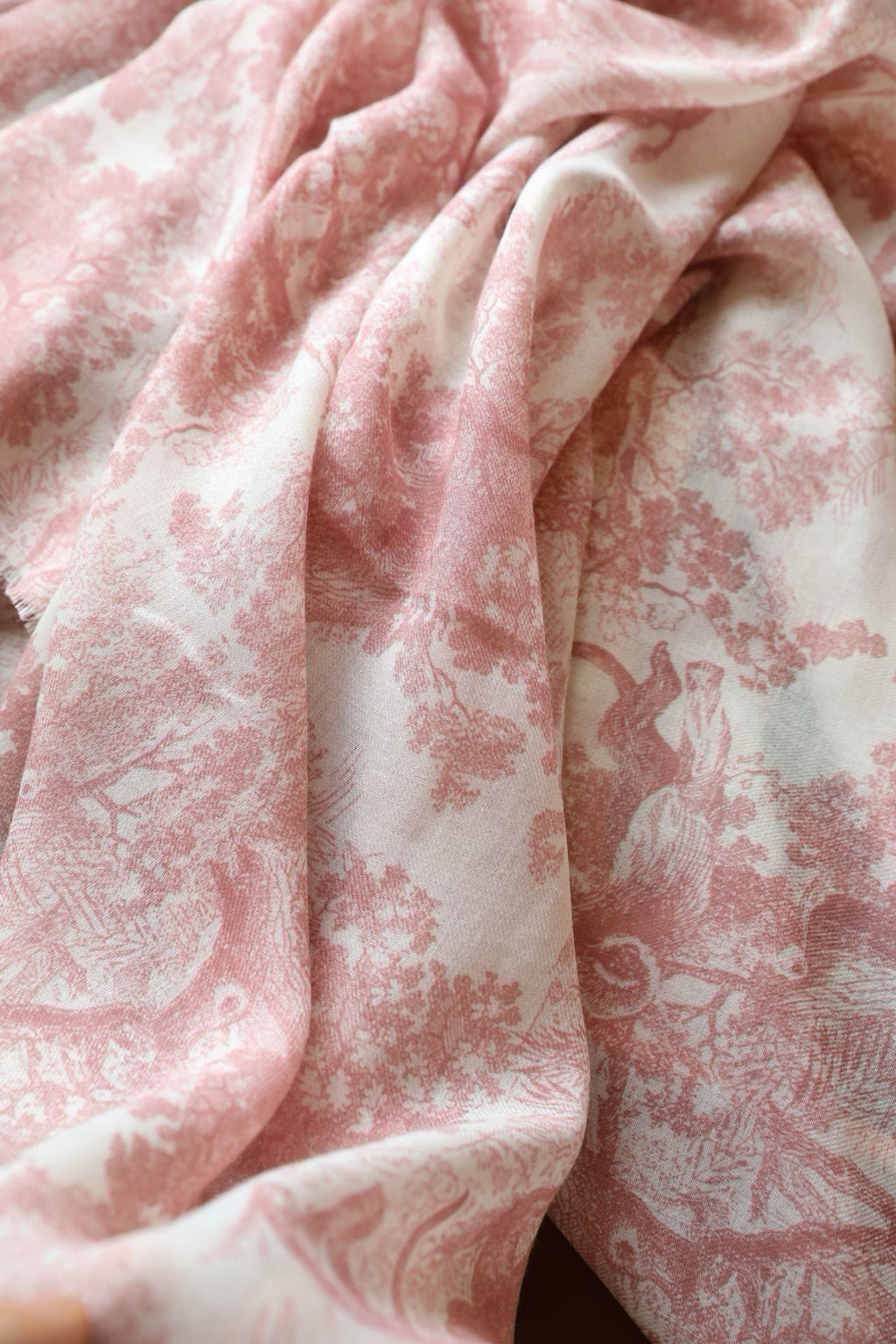 DIOR SCARF 180 CM IN LIGHT PINK SILK AND CASHMERE 418264