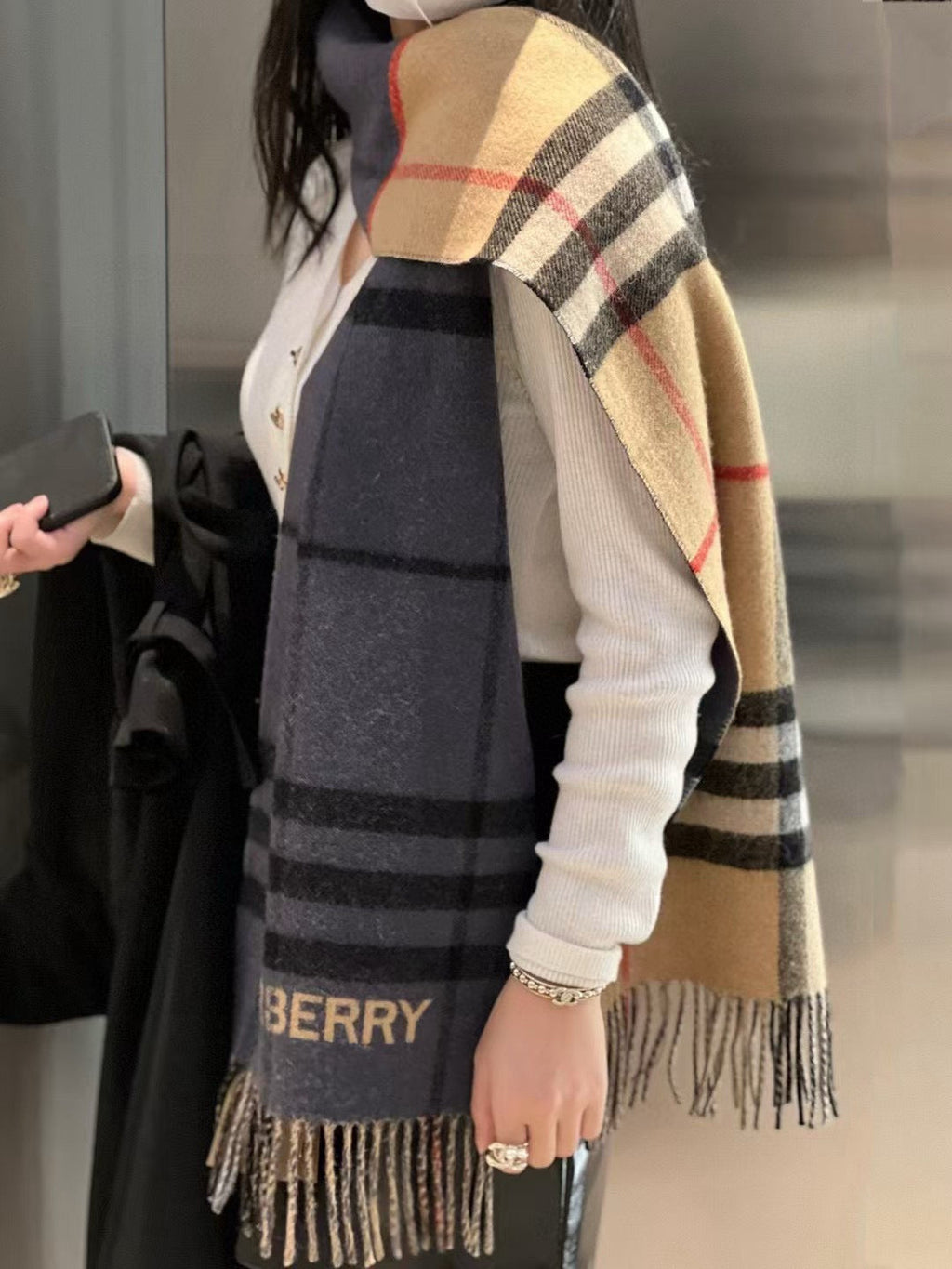 BBR SCARF 168 CM IN CASHMERE 540608