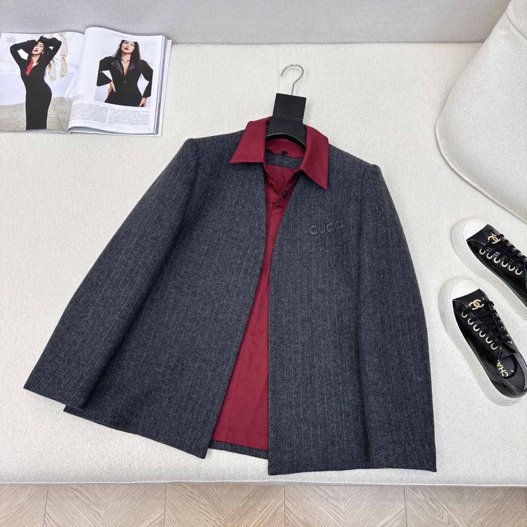 GUCCI Gucci Patchwork Suit Jacket Encora Red Cotton